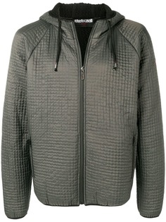 Roberto Cavalli фактурная куртка с капюшоном
