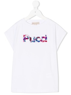 Emilio Pucci Junior футболка с заплаткой с логотипом