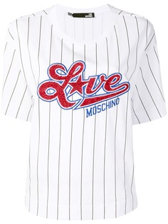 Love Moschino футболка с отделкой пайетками