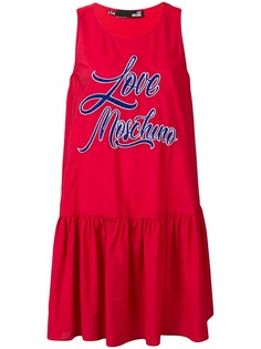 Love Moschino платье-миди с вышитым логотипом