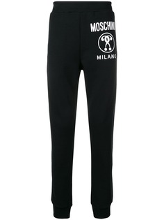Moschino спортивные брюки с принтом логотипа