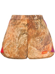 Heron Preston шорты с завышенной талией и камуфляжным принтом