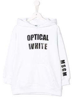 Msgm Kids худи Optical White