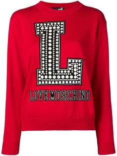 Love Moschino джемпер вязки интарсия с логотипом