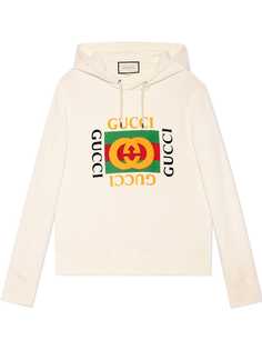 Gucci толстовка с капюшоном и принтом