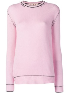 Marni джемпер с контрастной строчкой