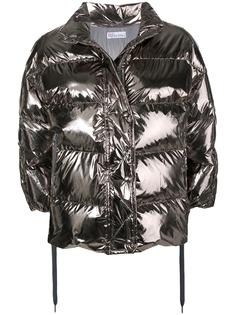 Red Valentino пуховая куртка с металлическим отблеском