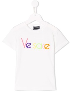 Versace Kids топ с вышивкой логотипа