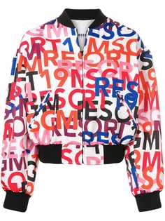 MSGM куртка-бомбер с логотипом