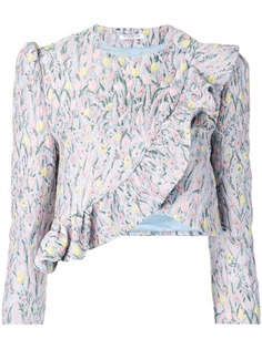 Vivetta пиджак с цветочной вышивкой