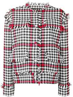 MSGM твидовый пиджак в ломаную клетку