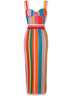 Moschino длинное платье в полоску