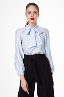 Стильная блуза с лентами из хлопка Victoria Filippova