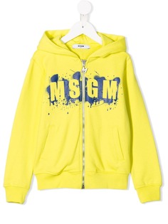 Msgm Kids толстовка на молнии с логотипом