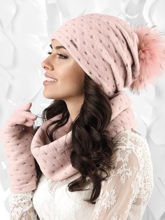 Шапка+снуд+перчатки Kamea