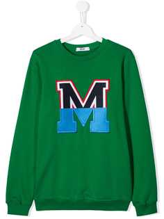 Msgm Kids свитер с нашивкой-логотипом