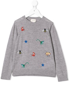 Gucci Kids джемпер с вышивкой