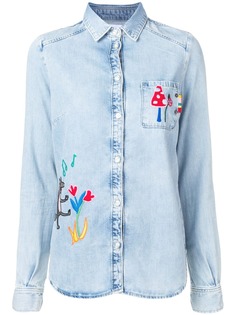 Mira Mikati джинсовая рубашка Fairytale с вышивкой