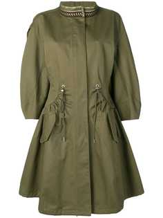 Alberta Ferretti парка с вышивкой на воротнике