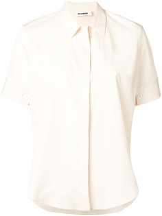 Jil Sander поплиновая рубашка с короткими рукавами