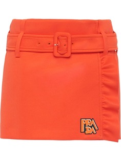 Prada мини-юбка с оборками