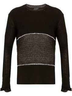 Ann Demeulemeester джемпер с сетчатой вставкой