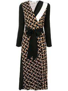 Diane von Furstenberg платье с поясом и принтом