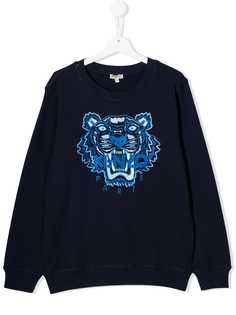 Kenzo Kids толстовка с принтом тигра и логотипом