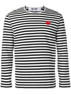 Comme Des Garçons Play полосатая толстовка с нашивкой