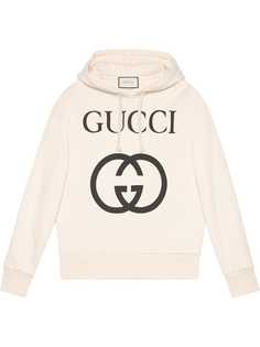 Gucci толстовка с капюшоном и логотипом
