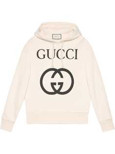 Gucci толстовка с капюшоном и логотипом
