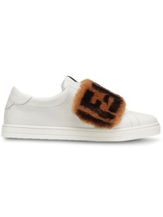 Fendi кроссовки с меховой отделкой