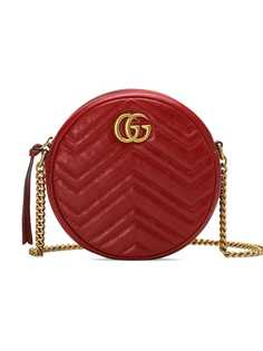 Gucci круглая мини-сумка на плечо GG Marmont