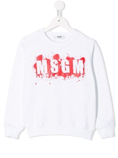 Msgm Kids футболка с принтом логотипа