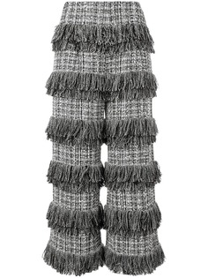 Sonia Rykiel укороченные брюки с бахромой