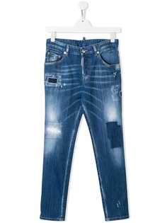 Dsquared2 Kids джинсы в стиле пэчворк
