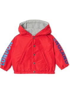 Burberry Kids двухсторонняя куртка с капюшоном и логотипом