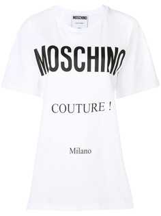 Moschino футболка с нашивкой логотипа