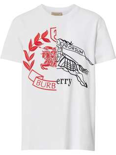 Burberry футболка с контрастным гербом
