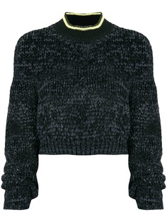 T By Alexander Wang укороченный трикотажный джемпер