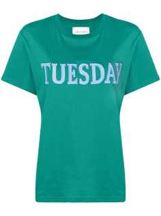 Alberta Ferretti футболка с вышивкой Tuesday