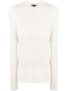 Ann Demeulemeester джемпер с сетчатой вставкой