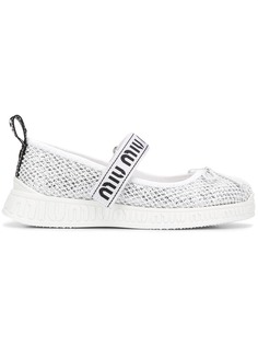 Miu Miu балетки в спортивном стиле