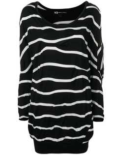 Y-3 свитер в стиле оверсайз в волнистую полоску