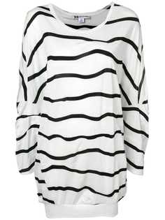 Y-3 футболка в стиле оверсайз в полоску