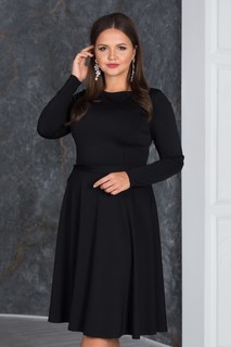 Элегантное черное платье с широкой юбкой Victoria Filippova