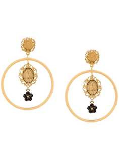 Dolce & Gabbana круглые серьги Madonna с подвесками