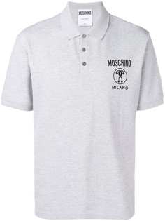 Moschino рубашка-поло с принтом логотипа