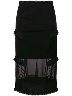 McQ Alexander McQueen юбка миди с завышенной талией