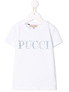 Emilio Pucci Junior футболка с логотипом и заклепками